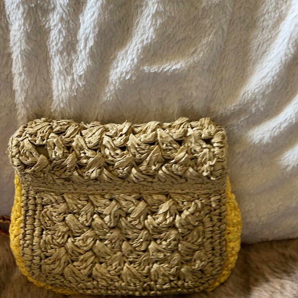 J Crew Color Block Raffia Straw Crossbody - Picture 5 of 5